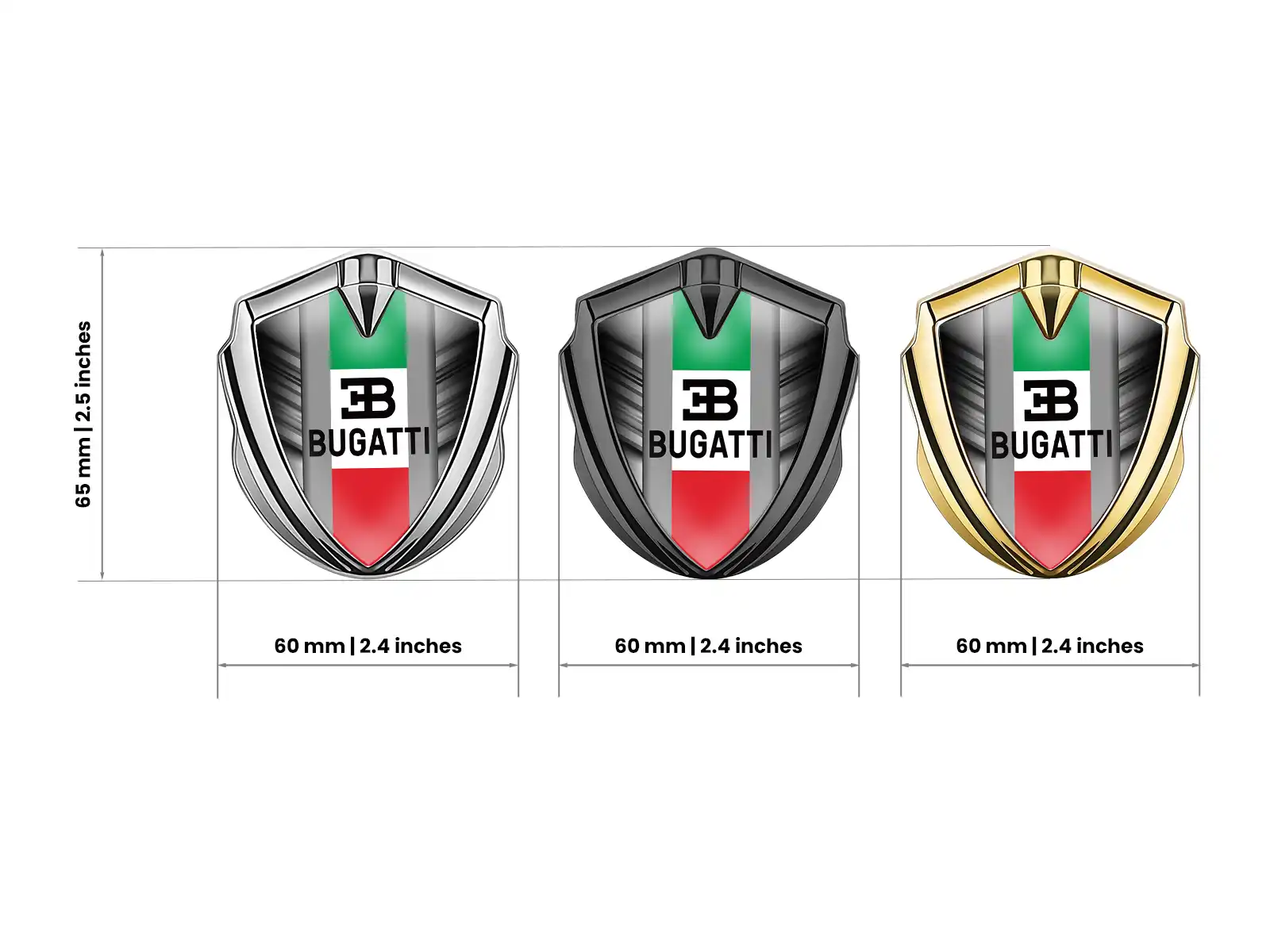 Bugatti Badge Marca Auto Look Moderno Stile High-End